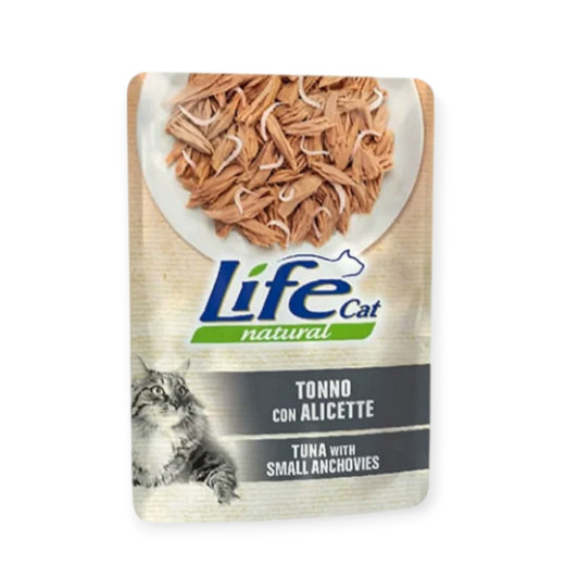 LifeCat пауч для кошек с тунцем и анчоусами - 70 г