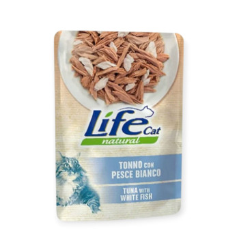 LifeCat пауч для котів, з тунцем та білою рибою - 70 г