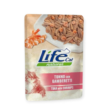 LifeCat пауч для котів, з тунцем та креветками - 70 г