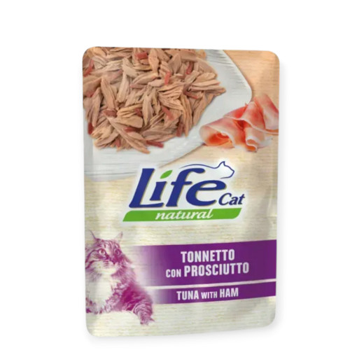 LifeCat пауч для кошек, с тунцем и ветчиной - 70 г