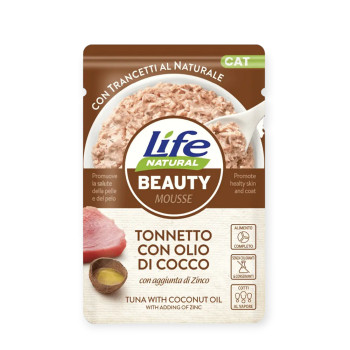 LifeCat  Beauty Mousse пауч для котів, з тунцем та кокосовою олією - 70 г