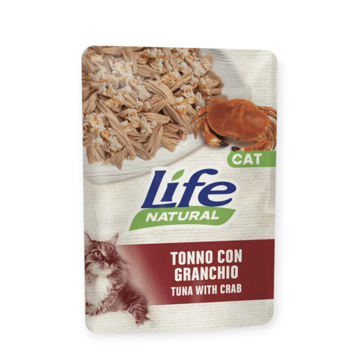 LifeCat пауч для кошек с тунцем и крабом - 70 г