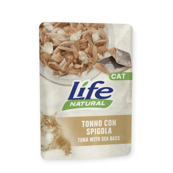 LifeCat пауч для кошек с тунцем и морским окунем - 70 г