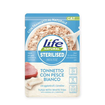 LifeCat Sterilised Mousse пауч для стерилізованих котів, з тунцем та рибою - 70 г
