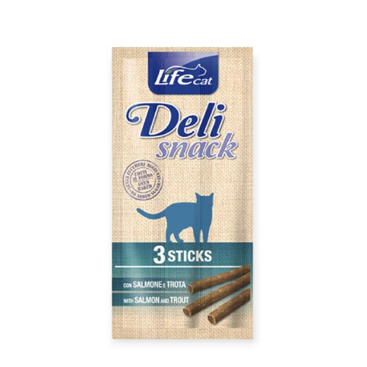 LifeCat Sticks Deli Snack ласощі для котів, з лососем і фореллю -15 г