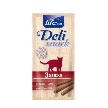 LifeCat Sticks Deli Snack ласощі для котів, з яловичиною та печінкою - 15 г