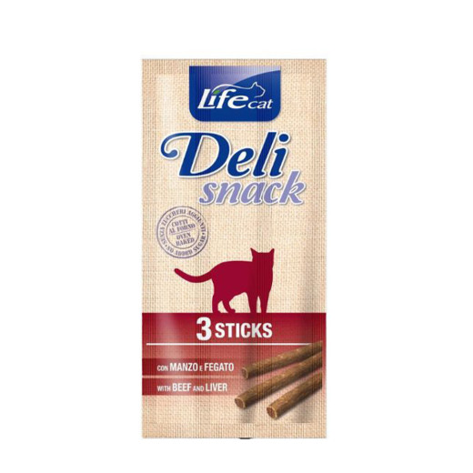 LifeCat Sticks Deli Snack ласощі для котів, з яловичиною та печінкою - 15 г