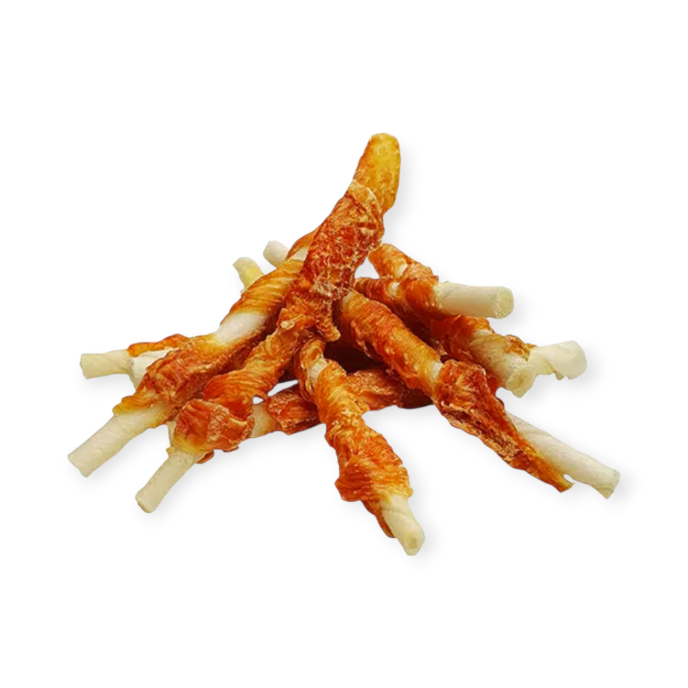 Wanpy Chicken Jerky Rawhide Twists ласощі для собак, палички з куркою - 100 г