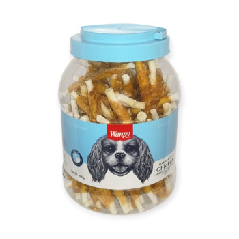 Wanpy Chicken Jerky Rawhide Twists ласощі для собак, палички з куркою - 800 г