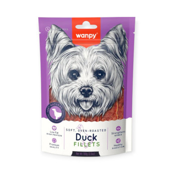 Wanpy Soft Duck Fillets ласощі для собак, м'яке качине філе - 100 г