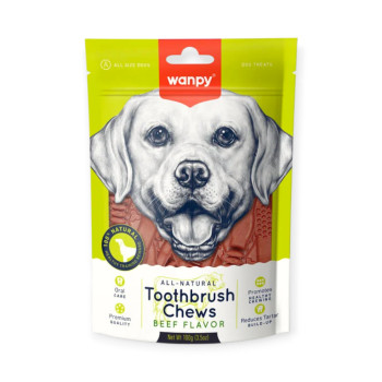 Wanpy Toothbrush Chews Beef лакомство для собак, зубная щетка с говядиной - 100 г