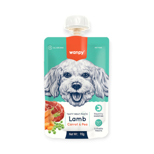 Wanpy Lamb, Carrot & Pea крем-суп для собак, с ягненком, морковью и горошком - 90 г