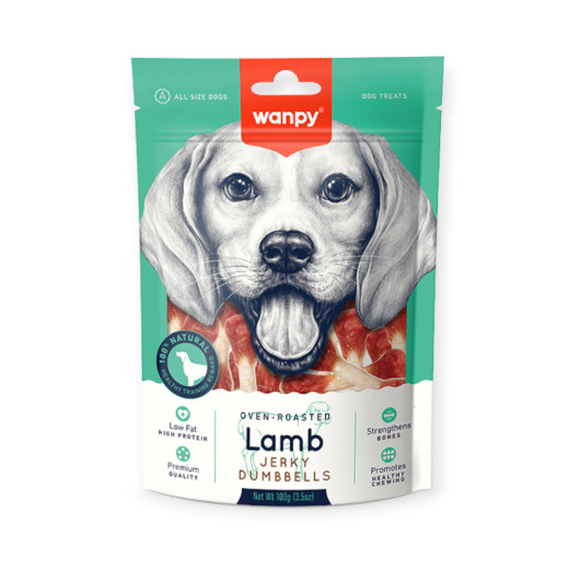 Wanpy Lamb Jerky Dumbbells ласощі для собак, кістка-гантель з ягням - 100 г