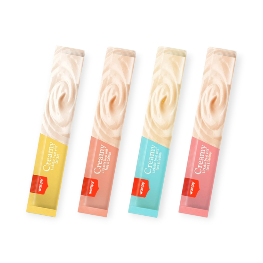 Wanpy Creamy Treat Assorted  набір кремових ласощів для котів, мікс смаків - 14 г х 50 шт