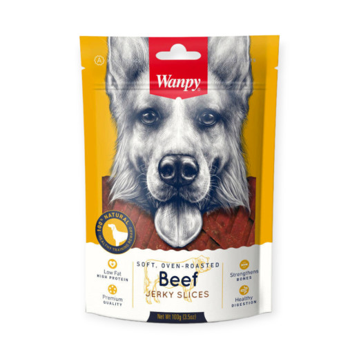 Wanpy Beef Jerky Slices ласощі для собак, скибочки яловичини з качкою - 100 г
