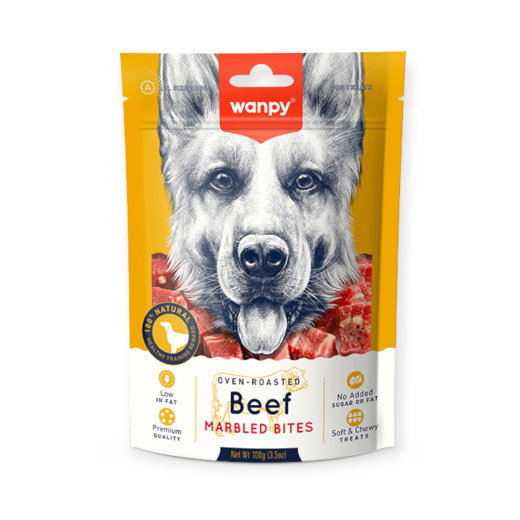 Wanpy Marbled Beef Bites ласощі для собак, кубики мармурової яловичини - 100 г