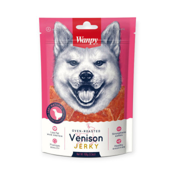 Wanpy Venison Jerky Slices лакомство для собак, ломтики с олениной и уткой - 100 г
