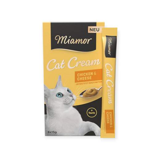 Miamor Cream Chicken & Cheese кремові ласощі для котів, з куркою та сиром - 90 г