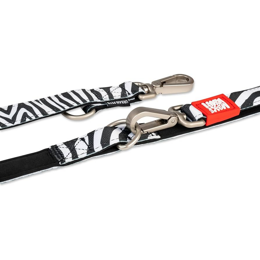 Max & Molly Multi-Function Leash Zebra багатофункціональний повідець, принт зебра - M