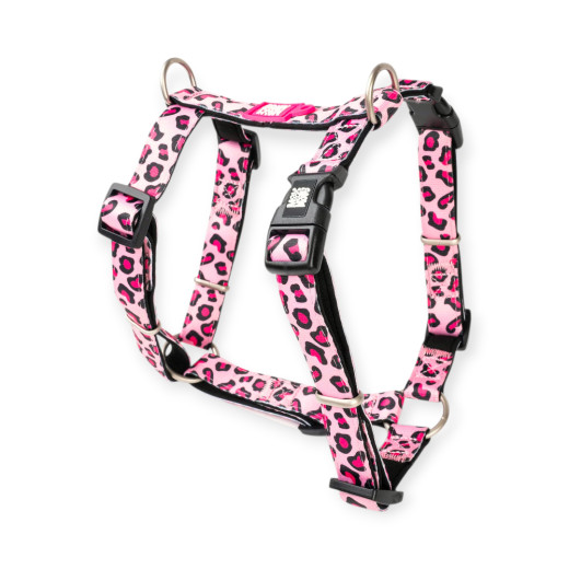 Max & Molly H-Harness Leopard Pink H-подібна шлея для собак, принт леопард - M