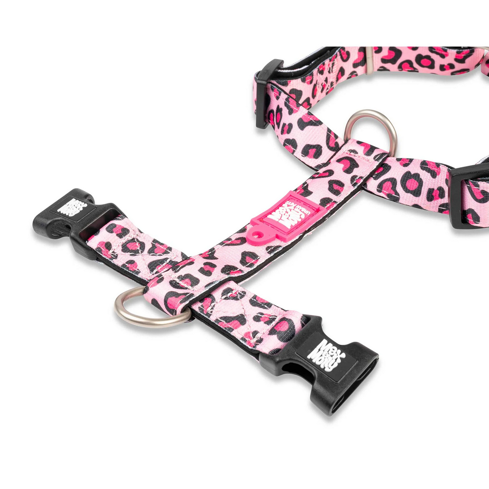 Max & Molly H-Harness Leopard Pink H-подібна шлея для собак, принт леопард - M