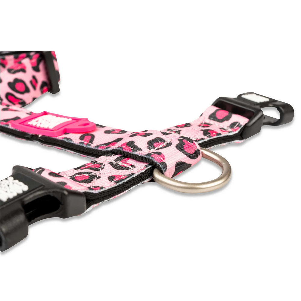 Max & Molly H-Harness Leopard Pink H-подібна шлея для собак, принт леопард - M
