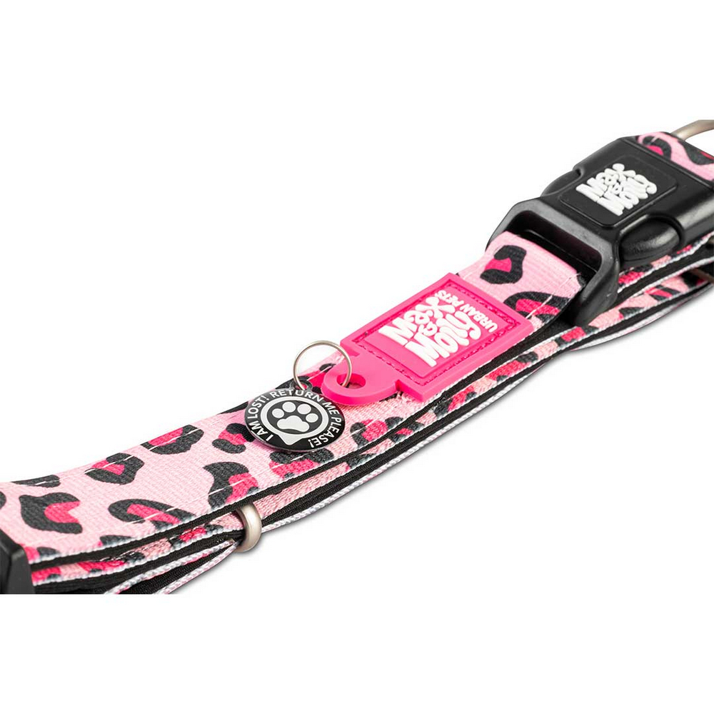 Max & Molly Smart ID Leopard Pink нашийник для собак, принт леопард - L