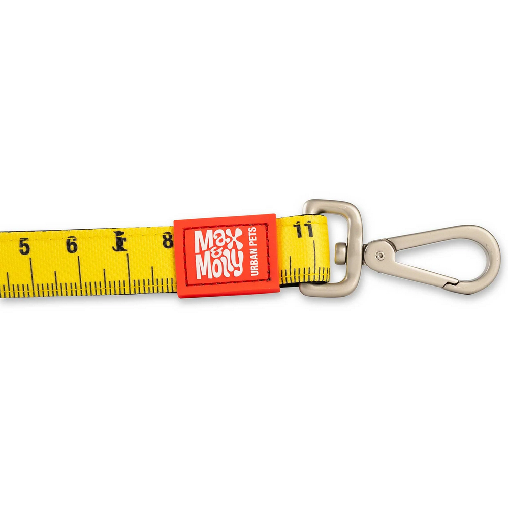 Max & Molly Short Leash Ruler короткий повідець, принт лінійка - М