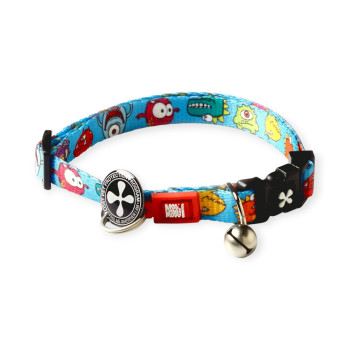 Max & Molly Smart ID Cat Little Monsters нашийник для котів, принт монстри - one size