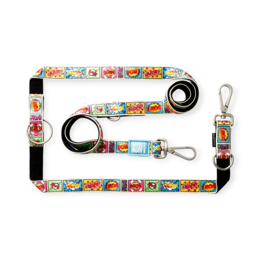 Max & Molly Multi-Function Leash Comic багатофункціональний повідець, принт комікс - M