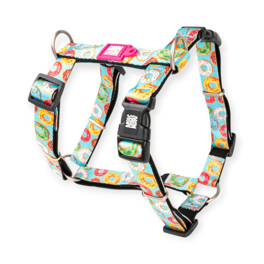 Max & Molly H-Harness Donuts H-подібна шлея для собак, принт пончик - L