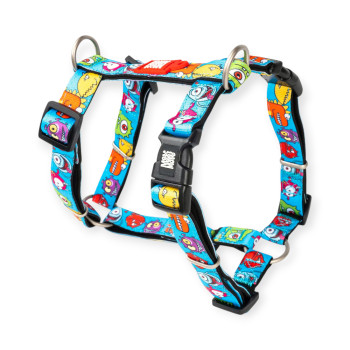 Max & Molly H-Harness Little Monsters H-подібна шлея для собак, принт монстри - L