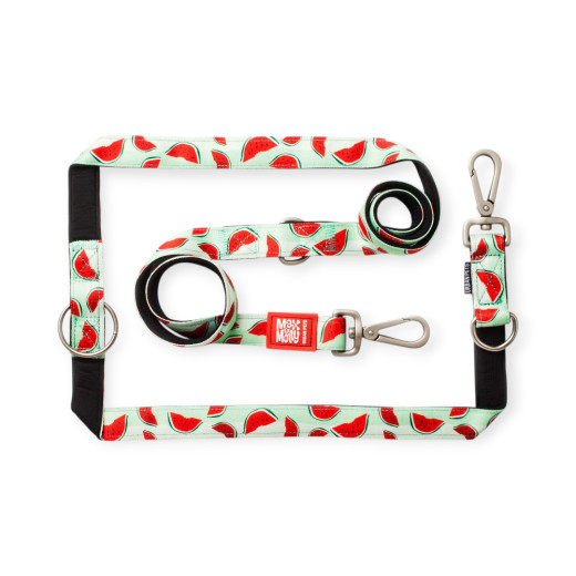 Max & Molly Multi-Function Leash Watermelon багатофункціональний повідець, принт кавун - S