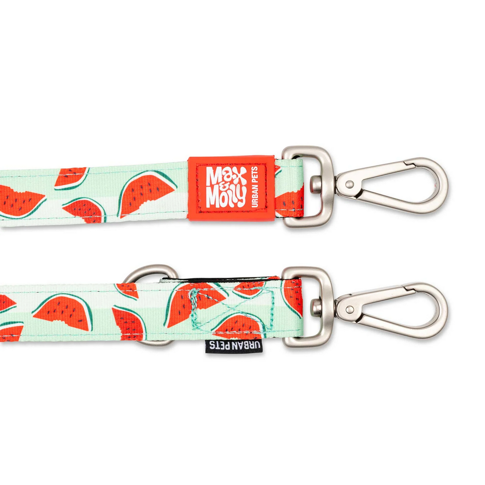 Max & Molly Multi-Function Leash Watermelon багатофункціональний повідець, принт кавун - S