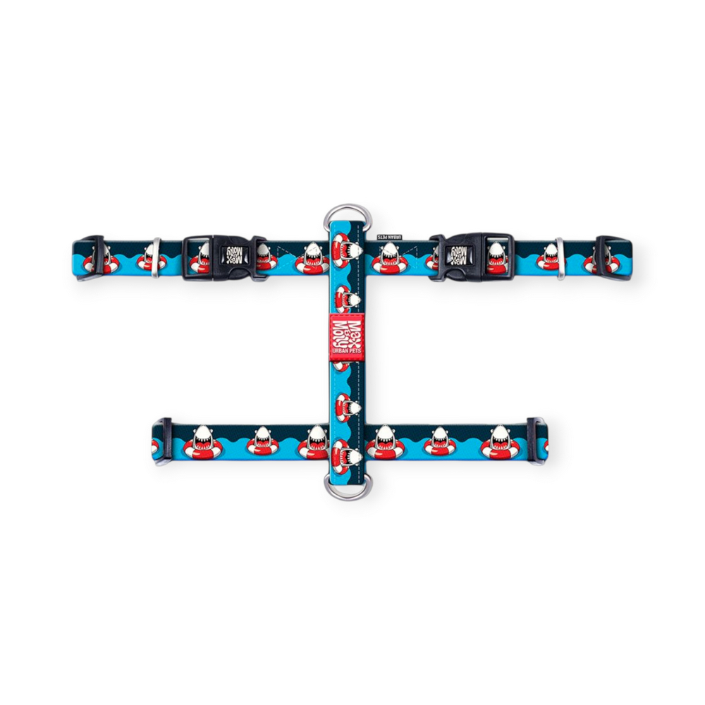 Max & Molly H-Harness Frenzy the Shark H-подібна шлея для собак, принт акула - L