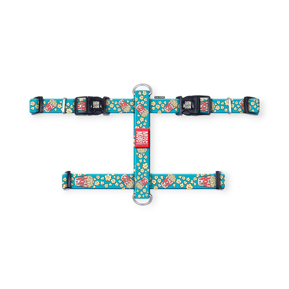Max & Molly H-Harness Popcorn H-подібна шлея для собак, принт попкорн - S