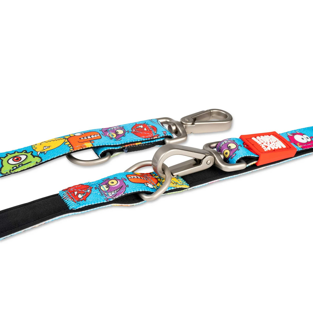 Max & Molly Multi-Function Leash Little Monsters багатофункціональний повідець, принт монстри - M