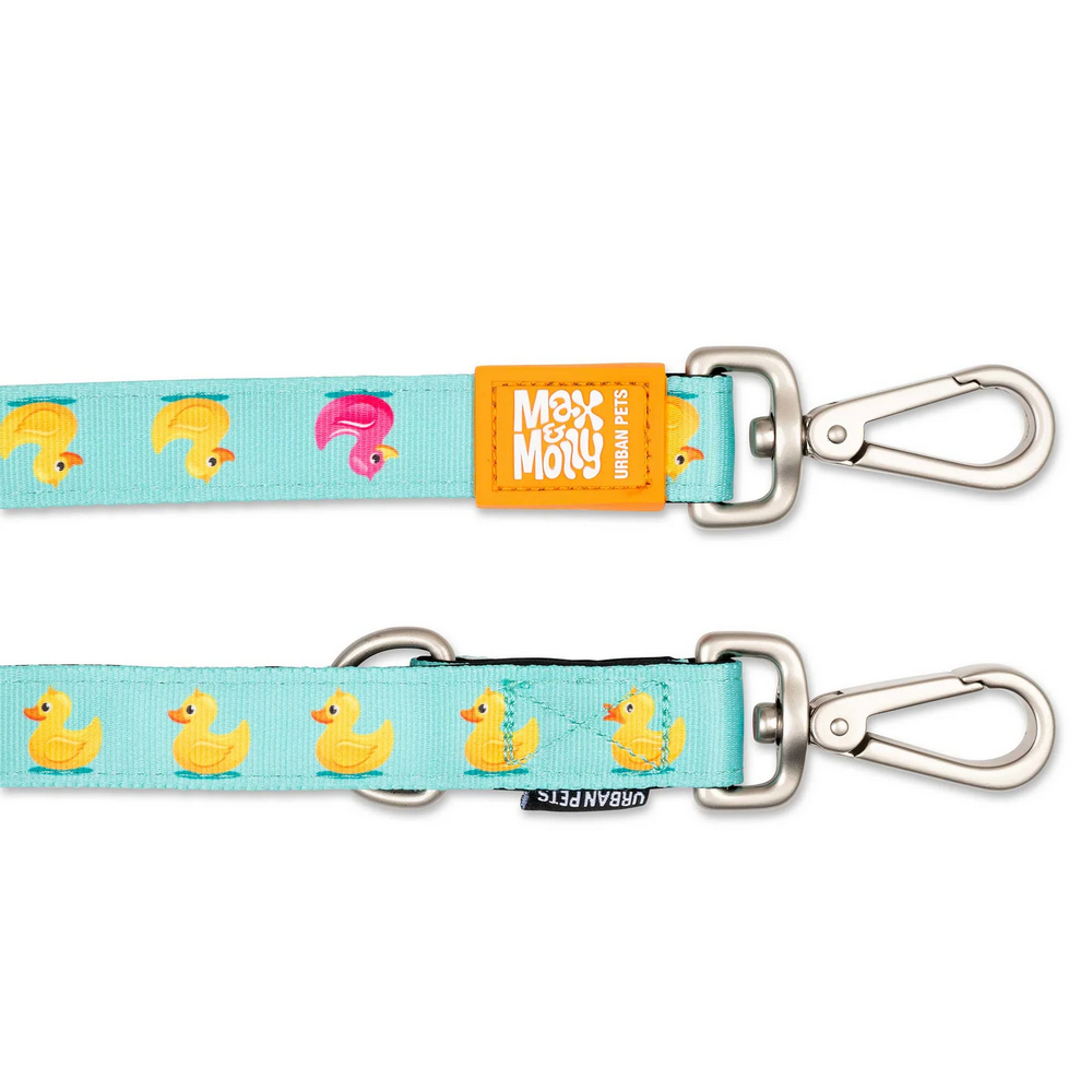 Max & Molly Multi-Function Leash Ducklings багатофункціональний повідець, принт каченята -S
