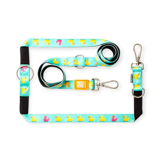 Max & Molly Multi-Function Leash Ducklings багатофункціональний повідець, принт каченята -S