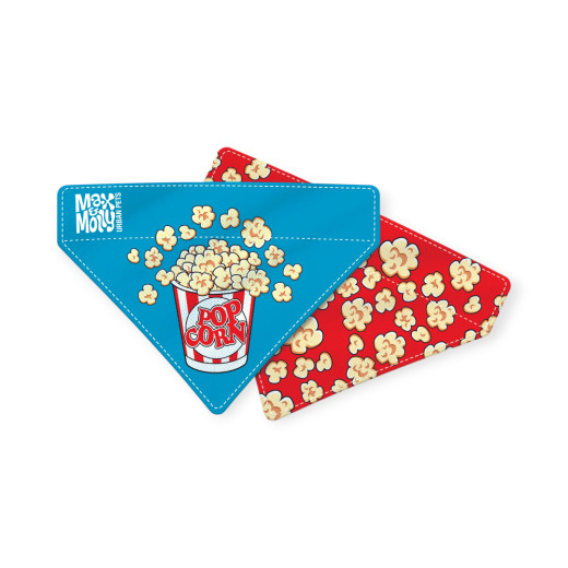Max & Molly Bandana Popcorn бандана на нашийник собаки, принт попкорн - XS/S