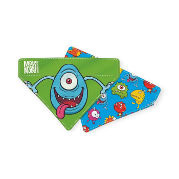 Max & Molly Bandana Little Monster бандана на нашийник собаки, принт монстри - M/L