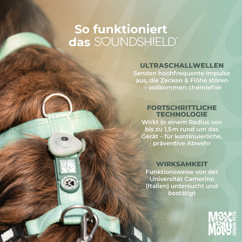 Max & Molly Soundshield Ultrasonic відлякувач від бліх та кліщів для собак - нефритовий