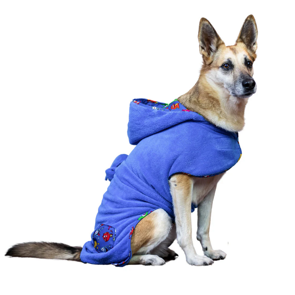 Max & Molly Bath Robe Little Monster халат для собак, принт монстри - S