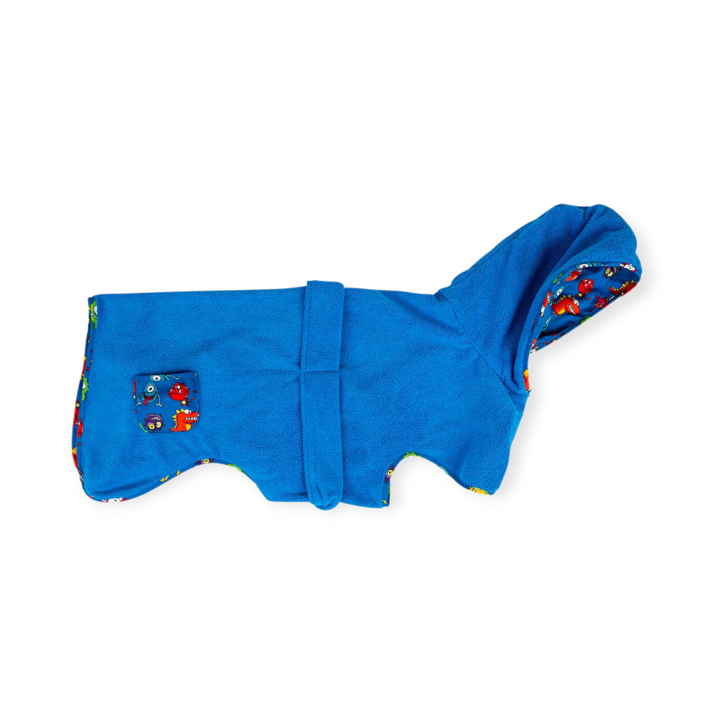 Max & Molly Bath Robe Little Monster халат для собак, принт монстри - S