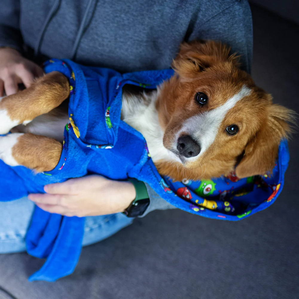 Max & Molly Bath Robe Little Monster халат для собак, принт монстри - M