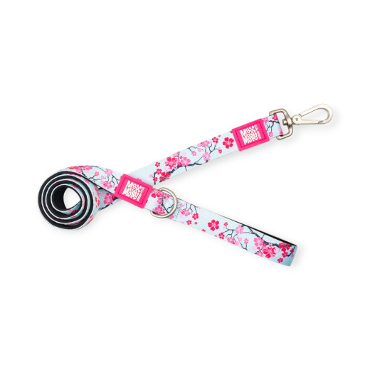 Max & Molly Short Leash Cherry Bloom короткий повідець, принт вишневий цвіт - L