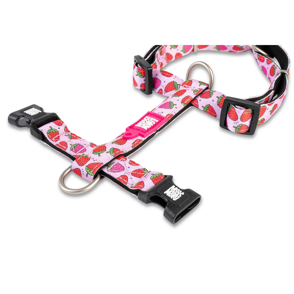 Max & Molly H-Harness Strawberry Dream H-подібна шлея для собак, принт полунична мрія - M