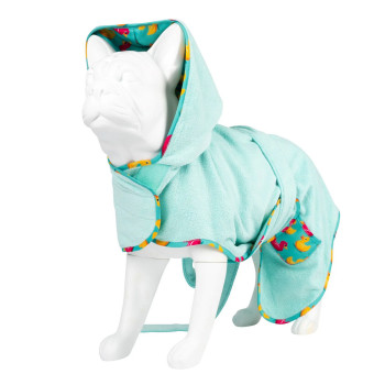 Max & Molly Bath Robe Ducklings халат для собак, принт утята - S