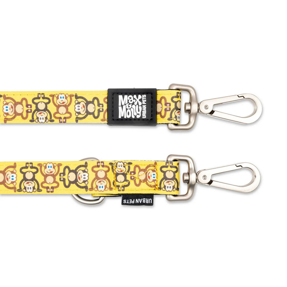 Max & Molly Multi-Function Leash Monkey багатофункціональний повідець, принт мавпячий маніяк - L