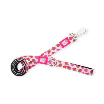 Max & Molly Short Leash Strawberry Dream короткий повідець, принт полунична мрія - XS